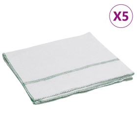 5 white cloths with green stripes 50x60 cm by , Home cleaning products - Ref: Foro24-4014090, Price: 9,99 €, Discount: %