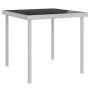 Mesa de comedor de jardín vidrio y acero gris claro 80x80x72 cm de vidaXL, Mesas de jardín - Ref: Foro24-313085, Precio: 112,...