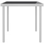 Light gray glass and steel garden dining table 80x80x72 cm by vidaXL, Garden tables - Ref: Foro24-313085, Price: 112,99 €, Di...