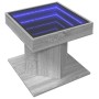 Mesa de centro y LED madera ingeniería gris Sonoma 50x50x45 cm de , Mesas de centro - Ref: Foro24-847565, Precio: 112,88 €, D...