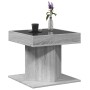 Mesa de centro y LED madera ingeniería gris Sonoma 50x50x45 cm de , Mesas de centro - Ref: Foro24-847565, Precio: 112,88 €, D...