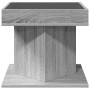 Mesa de centro y LED madera ingeniería gris Sonoma 50x50x45 cm de , Mesas de centro - Ref: Foro24-847565, Precio: 112,88 €, D...