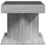 Mesa de centro y LED madera ingeniería gris Sonoma 50x50x45 cm de , Mesas de centro - Ref: Foro24-847565, Precio: 112,88 €, D...