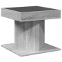 Mesa de centro y LED madera ingeniería gris Sonoma 50x50x45 cm de , Mesas de centro - Ref: Foro24-847565, Precio: 112,88 €, D...