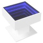 Mesa de centro con luz LED madera ingeniería blanca 50x50x45 cm de , Mesas de centro - Ref: Foro24-847525, Precio: 113,55 €, ...