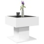 LED light white engineered wood coffee table 50x50x45 cm by , Coffee table - Ref: Foro24-847525, Price: 113,67 €, Discount: %