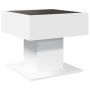 Mesa de centro con luz LED madera ingeniería blanca 50x50x45 cm de , Mesas de centro - Ref: Foro24-847525, Precio: 113,55 €, ...