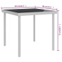 Mesa de comedor de jardín vidrio y acero gris claro 80x80x72 cm de vidaXL, Mesas de jardín - Ref: Foro24-313085, Precio: 112,...