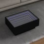 Mesa de centro con LED madera de ingeniería negro 70x50x30 cm de , Mesas de centro - Ref: Foro24-847512, Precio: 140,72 €, De...