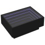 Mesa de centro con LED madera de ingeniería negro 70x50x30 cm de , Mesas de centro - Ref: Foro24-847512, Precio: 140,72 €, De...