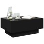 Center table with LED lights, engineered wood, black, 70x50x30 cm by , Coffee table - Ref: Foro24-847512, Price: 140,87 €, Di...