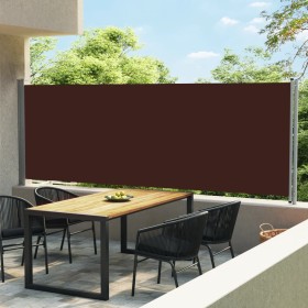 Retractable side awning for brown patio 600x160 cm by vidaXL, Umbrellas - Ref: Foro24-313380, Price: 110,99 €, Discount: %