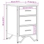 Nachttisch aus schwarzem Ingenieurholz 40x41x60 cm von , Nachttische - Ref: Foro24-848524, Preis: 73,74 €, Rabatt: %