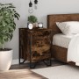 Engineered wood smoked oak bedside table 40x41x60 cm by , Nightstands - Ref: Foro24-848526, Price: 78,90 €, Discount: %