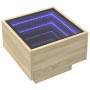 Bedside table with Infinity LED Sonoma oak 40x40x30 cm by , Nightstands - Ref: Foro24-3284065, Price: 75,17 €, Discount: %