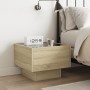 Bedside table with Infinity LED Sonoma oak 40x40x30 cm by , Nightstands - Ref: Foro24-3284065, Price: 75,17 €, Discount: %