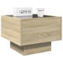 Bedside table with Infinity LED Sonoma oak 40x40x30 cm by , Nightstands - Ref: Foro24-3284065, Price: 75,17 €, Discount: %