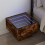 Nachttisch mit Infinity LED in geräucherter Eiche 40x40x30 cm von , Nachttische - Ref: Foro24-3284067, Preis: 75,17 €, Rabatt: %