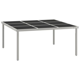 Mesa de comedor de jardín acero y vidrio 170x170x74,5 cm de vidaXL, Mesas de jardín - Ref: Foro24-313084, Precio: 174,39 €, D...