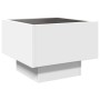 Side table with LED light, engineered wood, white, 40x40x30 cm by , Coffee table - Ref: Foro24-847497, Price: 77,72 €, Discou...