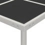 Steel and glass garden dining table 170x170x74.5 cm by vidaXL, Garden tables - Ref: Foro24-313084, Price: 173,99 €, Discount: %