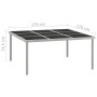 Mesa de comedor de jardín acero y vidrio 170x170x74,5 cm de vidaXL, Mesas de jardín - Ref: Foro24-313084, Precio: 173,99 €, D...