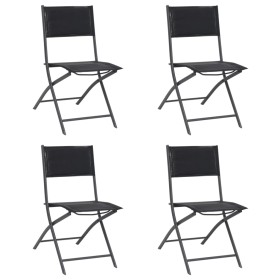 Folding garden chairs 4 units steel and textilene by vidaXL, Garden chairs - Ref: Foro24-313083, Price: 131,76 €, Discount: %