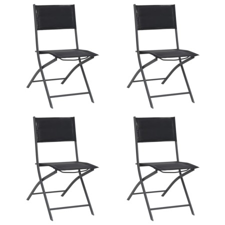 Folding garden chairs 4 units steel and textilene by vidaXL, Garden chairs - Ref: Foro24-313083, Price: 131,76 €, Discount: %