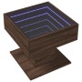 Mesa de centro y LED madera ingeniería marrón roble 50x50x45 cm de , Mesas de centro - Ref: Foro24-847531, Precio: 113,99 €, ...