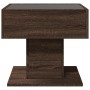 Mesa de centro y LED madera ingeniería marrón roble 50x50x45 cm de , Mesas de centro - Ref: Foro24-847531, Precio: 113,99 €, ...