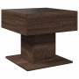 Mesa de centro y LED madera ingeniería marrón roble 50x50x45 cm de , Mesas de centro - Ref: Foro24-847531, Precio: 113,99 €, ...