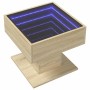 Center table and LED engineered wood Sonoma oak 50x50x45 cm by , Coffee table - Ref: Foro24-847527, Price: 109,89 €, Discount: %