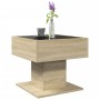 Center table and LED engineered wood Sonoma oak 50x50x45 cm by , Coffee table - Ref: Foro24-847527, Price: 109,89 €, Discount: %