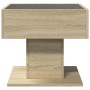 Center table and LED engineered wood Sonoma oak 50x50x45 cm by , Coffee table - Ref: Foro24-847527, Price: 109,89 €, Discount: %