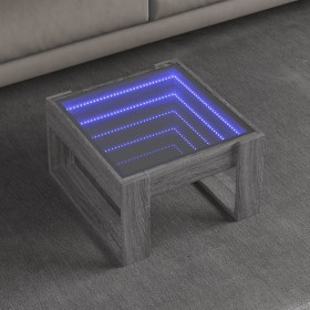 Coffee table with Infinity LED gray Sonoma 50x53x30 cm by , Coffee table - Ref: Foro24-847628, Price: 101,80 €, Discount: %