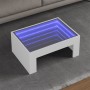 Mesa de centro con Infinity LED blanco 70x50x30 cm de , Mesas de centro - Ref: Foro24-847609, Precio: 123,41 €, Descuento: %