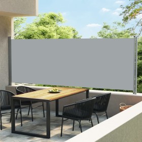 Retractable side awning for patio, gray, 600x160 cm. by vidaXL, Umbrellas - Ref: Foro24-313379, Price: 102,80 €, Discount: %