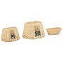 Set cestas de gatos 3 uds. con cojines sauce natural 47x34x60cm de , Mobiliario para gatos - Ref: Foro24-170771, Precio: 88,7...