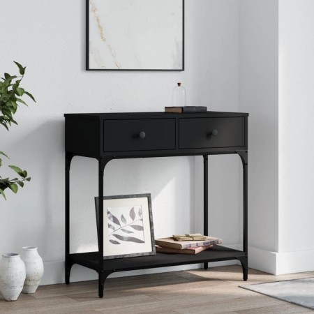 Engineered wood black console table 75x34.5x75 cm by , Side tables - Ref: Foro24-833398, Price: 79,11 €, Discount: %