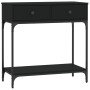 Engineered wood black console table 75x34.5x75 cm by , Side tables - Ref: Foro24-833398, Price: 79,11 €, Discount: %