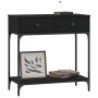 Engineered wood black console table 75x34.5x75 cm by , Side tables - Ref: Foro24-833398, Price: 79,11 €, Discount: %