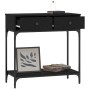 Engineered wood black console table 75x34.5x75 cm by , Side tables - Ref: Foro24-833398, Price: 79,11 €, Discount: %