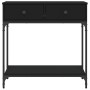 Engineered wood black console table 75x34.5x75 cm by , Side tables - Ref: Foro24-833398, Price: 79,11 €, Discount: %