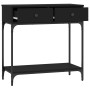 Engineered wood black console table 75x34.5x75 cm by , Side tables - Ref: Foro24-833398, Price: 79,11 €, Discount: %