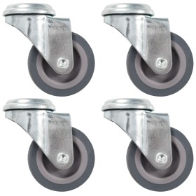 Swivel wheels with pin hole 4 units 50 mm by , Material handling - Ref: Foro24-143422, Price: 15,80 €, Discount: %