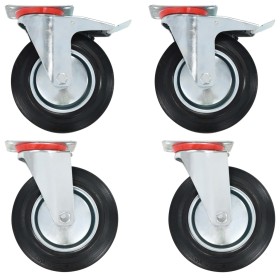 Swivel wheels 4 units 200 mm by , Material handling - Ref: Foro24-143460, Price: 72,43 €, Discount: %