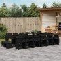 Gartenmöbel-Set, 17-teilig, mit schwarzen Polstern aus synthetischem Rattan von , Gartensets - Ref: Foro24-3211183, Preis: 99...