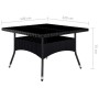 Set de comedor de jardín 9 pzas ratán PE vidrio templado negro de , Conjuntos de jardín - Ref: Foro24-3095894, Precio: 621,99...