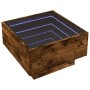 Mesa de centro y LED madera ingeniería roble ahumado 50x50x30cm de , Mesas de centro - Ref: Foro24-847508, Precio: 108,15 €, ...