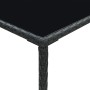 Mesa alta de jardín ratán sintético y vidrio negro 70x70x110 cm de vidaXL, Mesas de jardín - Ref: Foro24-313458, Precio: 98,6...